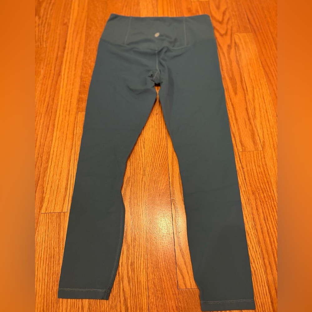 Athleta Blue Leggings Streamlined Fit Full Length
